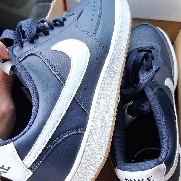 Brand New Mens Nike Court Vision Low shoes Midnight Navy And White - Picture 6 of 6